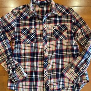 Salt valley Western flannel Plaid Button-Down Shirt